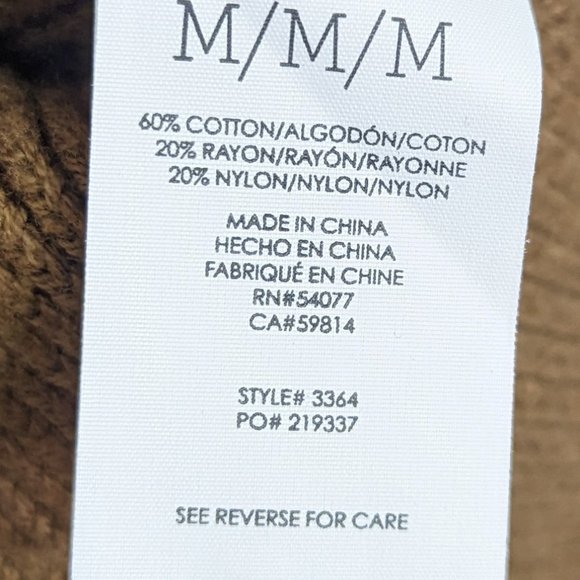 COPY - Cabi Luna Dolman Ribbed Pullover Cropped Sweater Style 3364 Size M - Picture 7 of 7